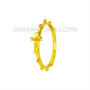Rosary Gold Finger Ring/Band 