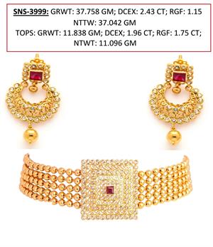 Uncut Diamond Necklace Set (UDNS248)