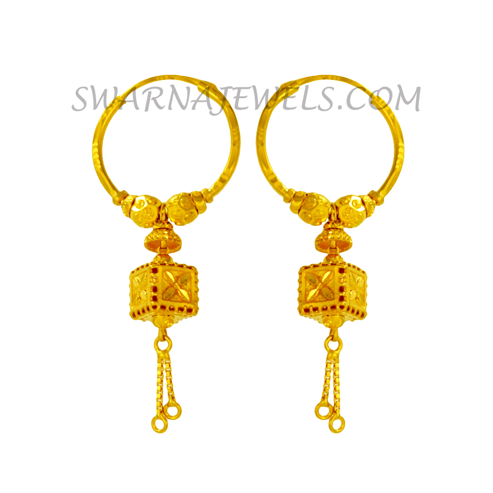 Dressy Multi-Bead 22k Gold Bali Earrings – Andaaz Jewelers